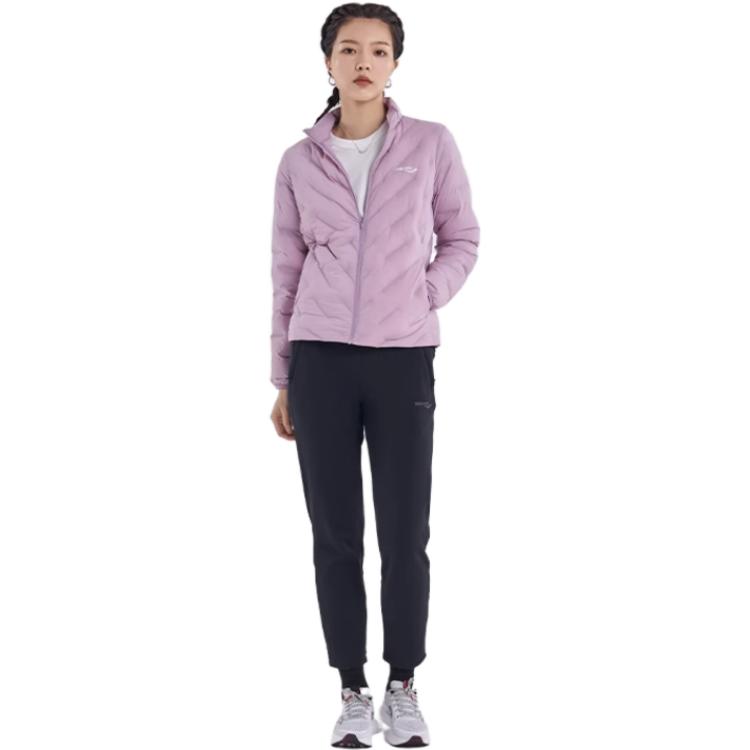 SAUCONY Logo Print Lightweight Warm Casual Down Jacket Women Outerwear Romantic-Pink SC1220007-1
