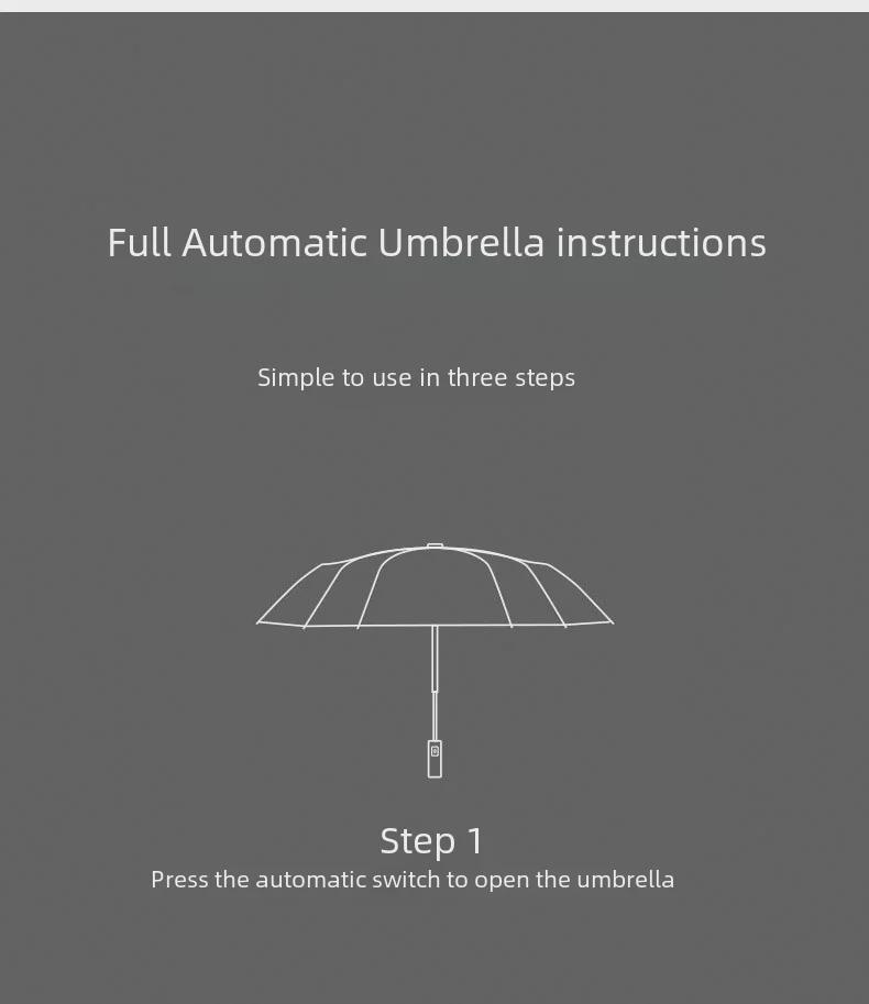 Automatic Three-Fold Houndstooth Umbrella with UV Protection