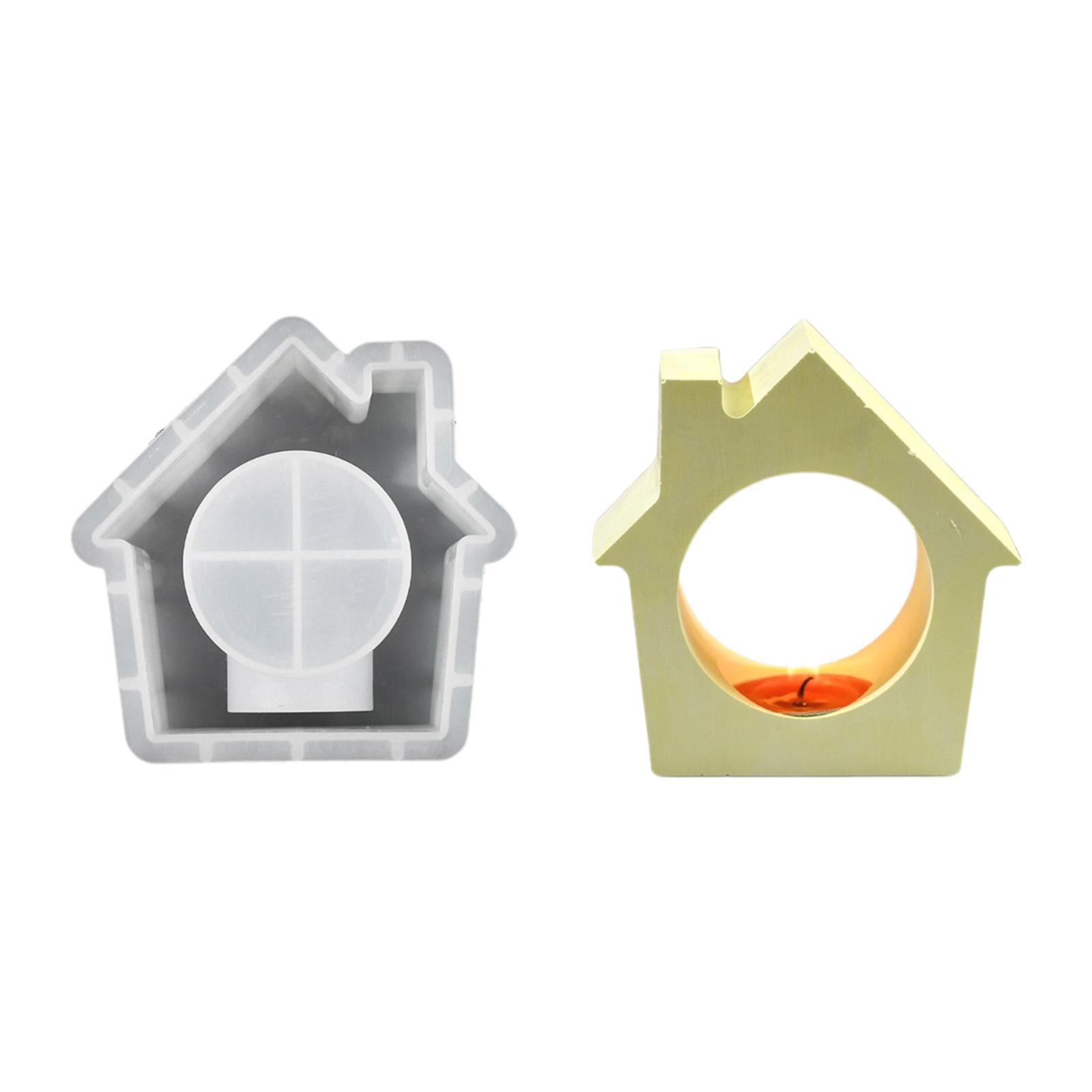 

Формы для свечей Силиконовая форма для поделок Формы для подсвечников в форме дома/дерева Силиконовые текстурные формы для украшений для свечей 3