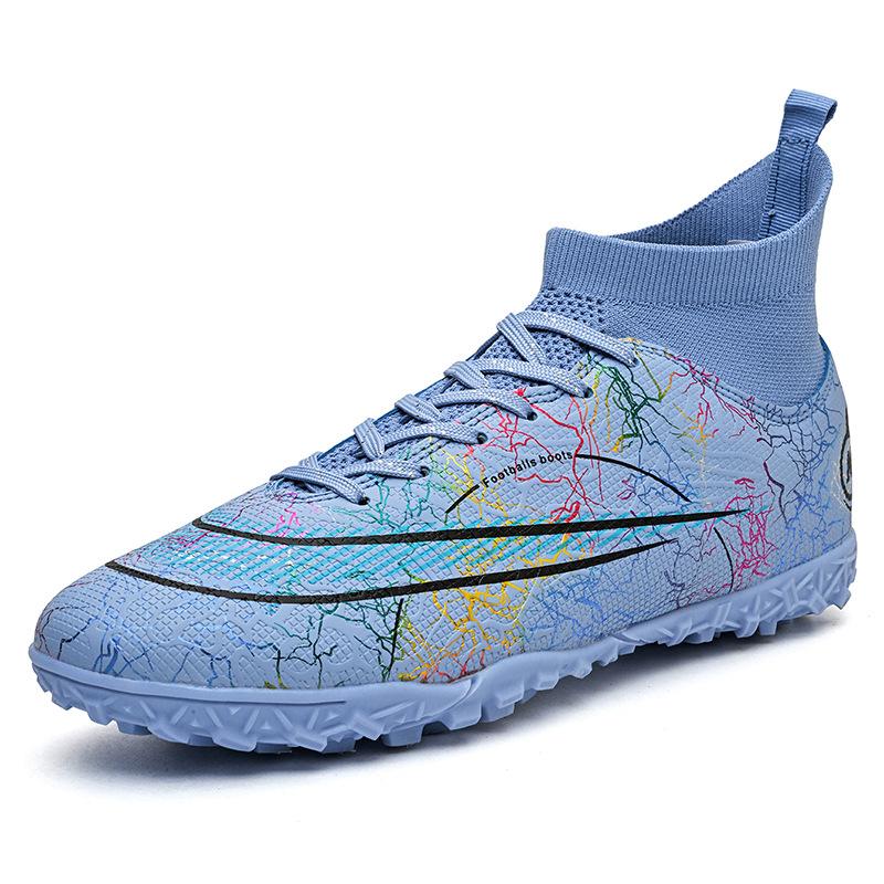 New High-top Football Shoes Children's Men's and Women's TF Broken Nails TF Artificial Flat Training Shoes Women's Shoes