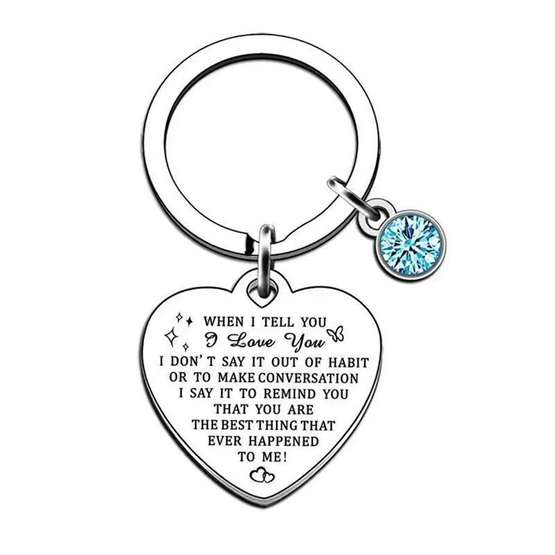 Keychain Steel Stainless Keyring Christmas Friendship Gifts Backpack Pendant