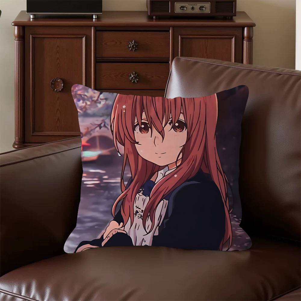 

A S-Silent Voice Pillow Cover Sofa Cushion Cover Home Room Decoration Children Gift 16x16Inch