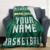 Name Custom Milwaukee Bucks Print Flannel Blanket High Quality Warm Comfortable Cover for All Seasons Perfect for Gifts Home Decor