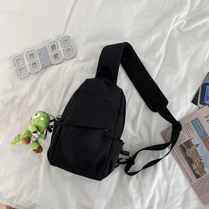 Crossbody bag men's breast bag versatile shoulder bag men's casual bag men's bag hip hop student women's trendy brand small backpack