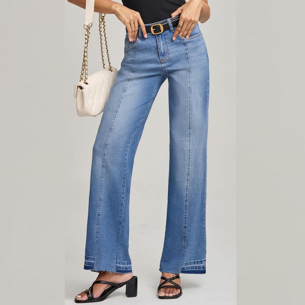 Womens Baggy Pants Wide Leg Pants Sweatpants Casual Fall Trousers With Pockets