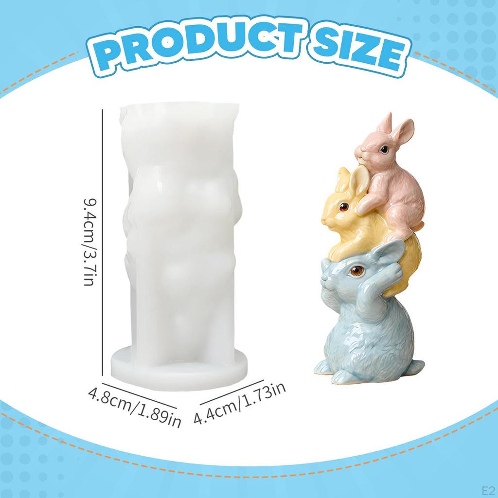 Silicone Easter Candle Model Soap Resin Casting Decorative Multipurpose Making Tool