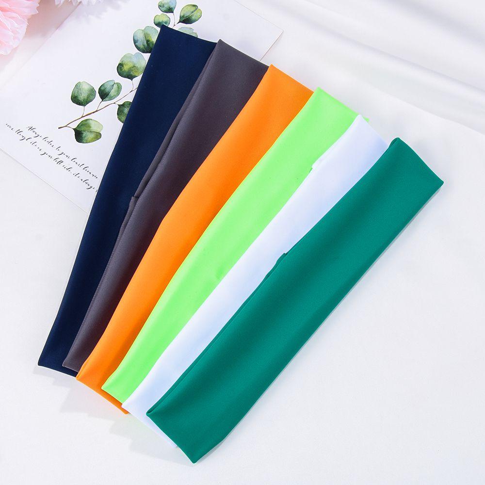Non Slip Moisture Wicking Fluorescence Color Yoga Hair Bands Fitness Sweat Bands Sports Headband Running Hairband