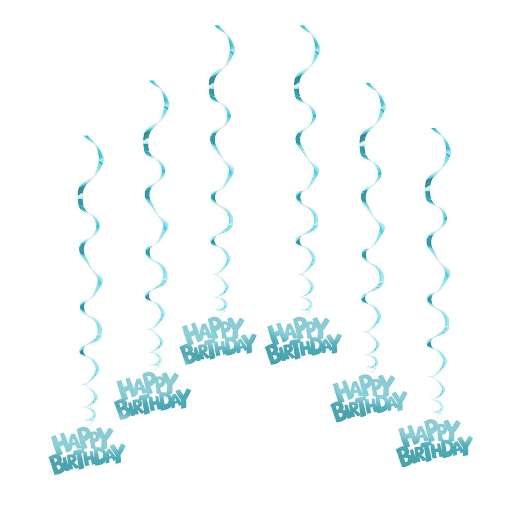 Pack of 6 Durable Reusable Spiral Hanging Decors Beautiful Spirals Hanging Decoration For Birthday And Party Settings