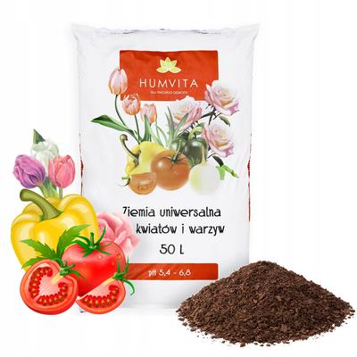 UNIVERSAL Soil 50L for FLOWERS, VEGETABLES, ORNAMENTAL PLANTS, HERBS, FRUIT