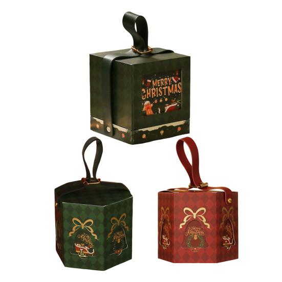 Christmas Gift Box with Handle Cartoon Fruits Candy Treats Goodies Chocolates