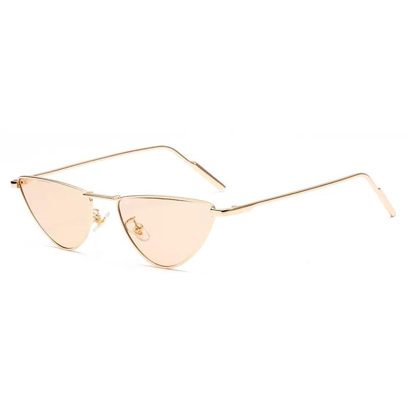 Cat Eye Sunglasses Luxury Brand Design Women Metal Triangle Sun Glasses Fashion Lady Shades UV400 Eyewear Oculos Gafas De Sol