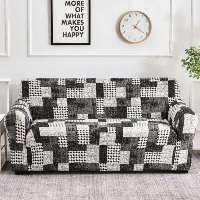 Premium 1Pcs Elastic Print Sofa Cover for Living Room Couch Cover L-shape Armchair Chair Slipcovers 1/2/3/4 Seat
