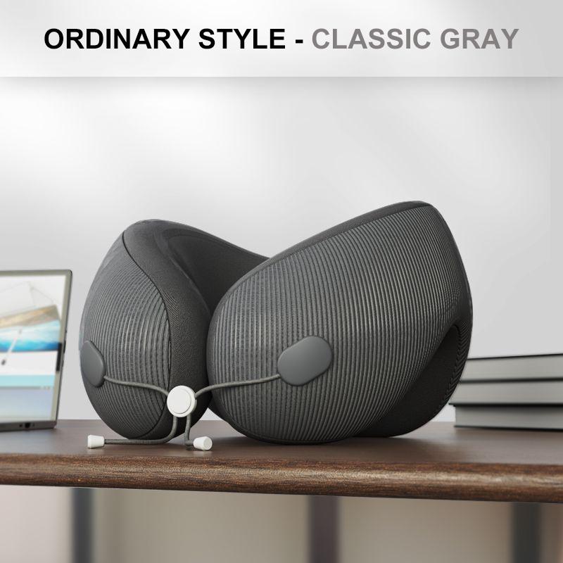 

Новая переносная U-образная подушка из пены с эффектом памяти для защиты шеи, регулируемый подогрев, массаж, медленный отскок, дорожные подушки