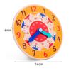 Teaching Aids Learning Clock Hour Minute Second Cognition Wooden Clock Toys Kids Time Enlightenment