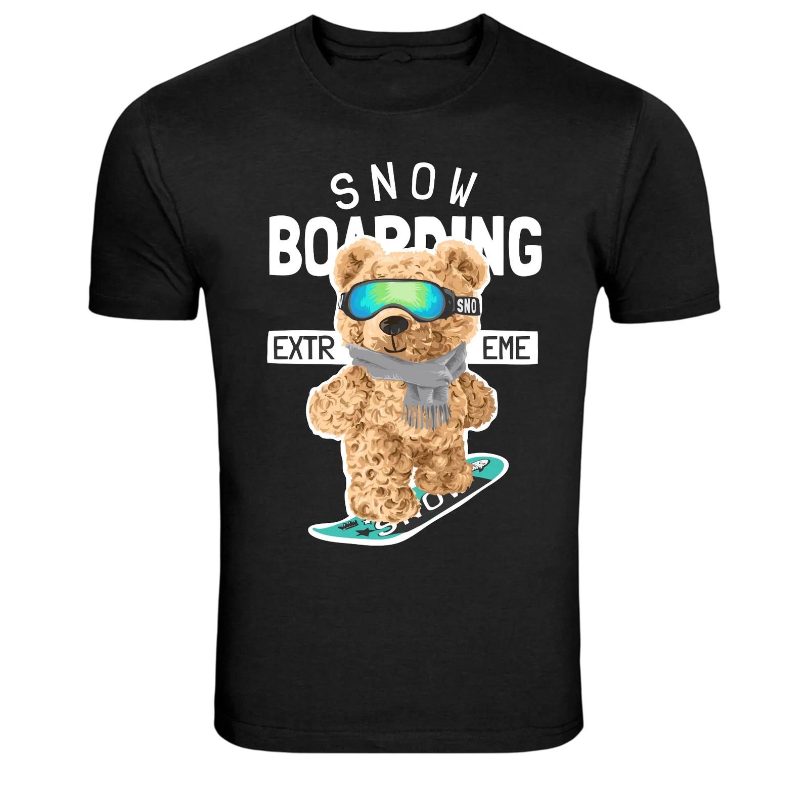 Snow Boarding Extreme Teddy Bear Snowboard Graphic T-Shirt 4XL