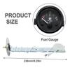2" 52Mm Fuel Level Gauge Universal Car SUV W/Fuel Sensor E-1/2-F Pointer Meter 12V