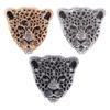 Retro Hollow Rhinestone Collar Pins Male Ornaments Leopard Brooch Rhinestone Brooch Men Badges