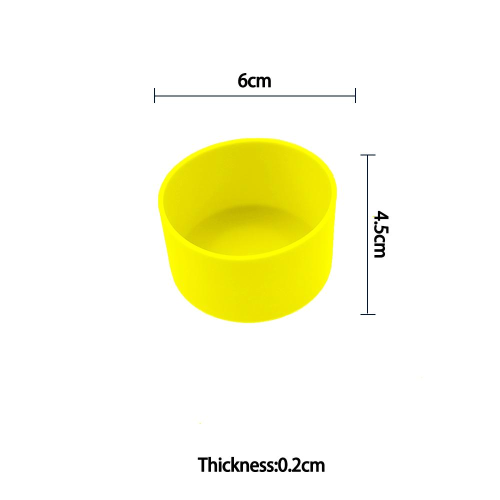 For Better Life 1Pc 6cm Soft Silicone Cup Bottom Sheath Protector Sleeve For Glass Water Tea Bottle Anti Damage Accessories