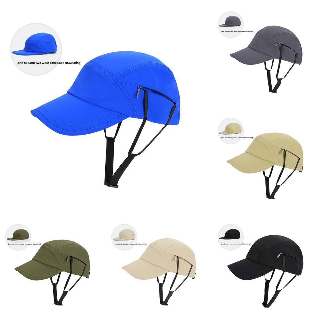 Summer Sun Protection Baseball Cap With Adjustable Chin Strap For Outdoor Cycling And Surfing