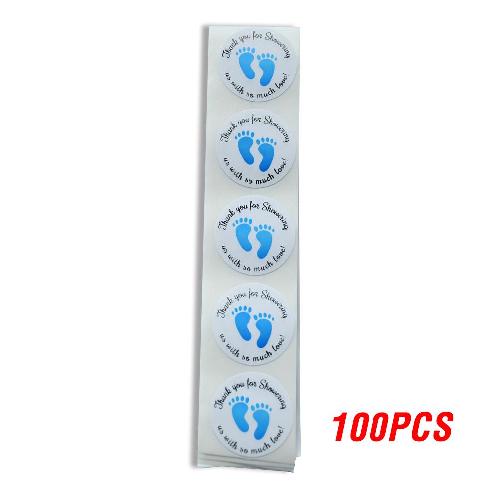 100-500Pcs High-Quality Labels High-Quality Cute High-Quality Stickers High-Quality Blue High-Quality Pink High-Quality Footmark High-Quality