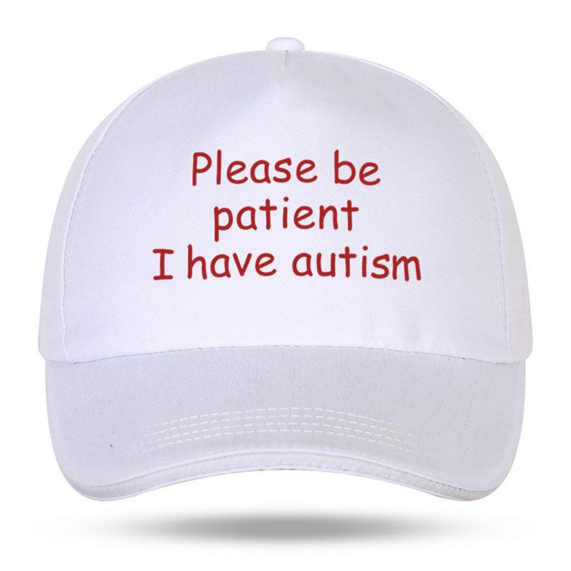 Please Be Patient I Have Autism Cap Baseball Cap Hat Outdoor Fish Women Printed Czapka Bonnet Spring Casual Unisexs cap