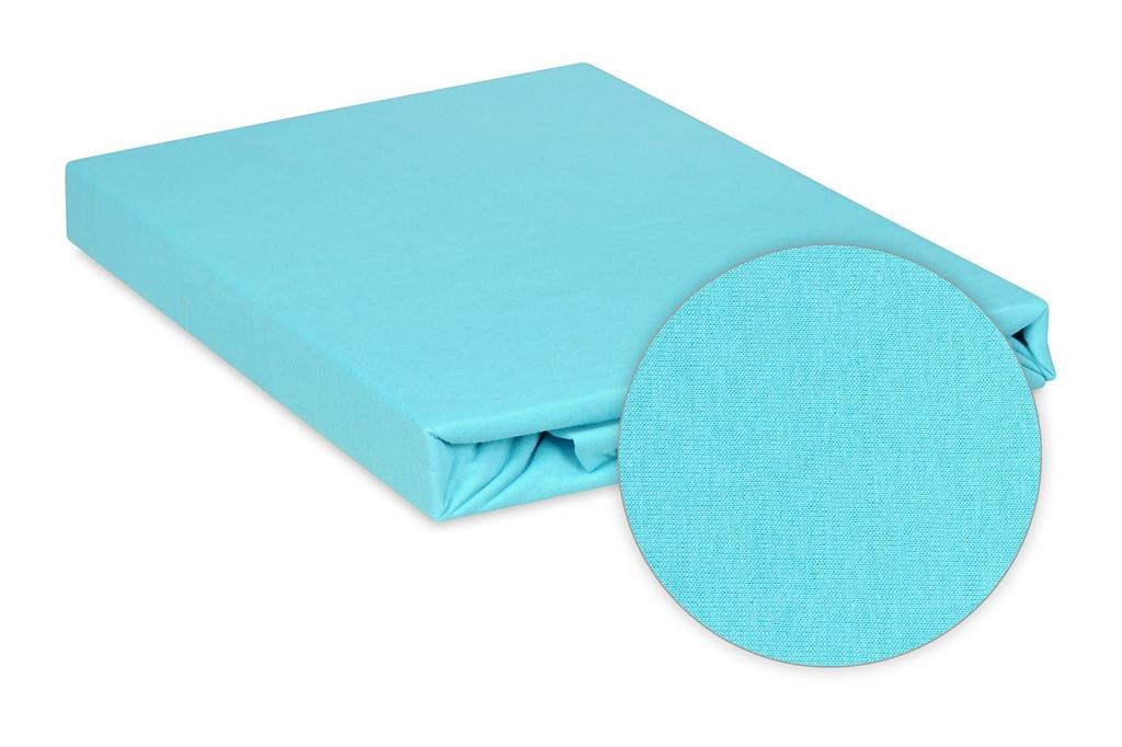 Premium jersey fitted sheet 90x200, 100x200x20, turquoise_31, matex