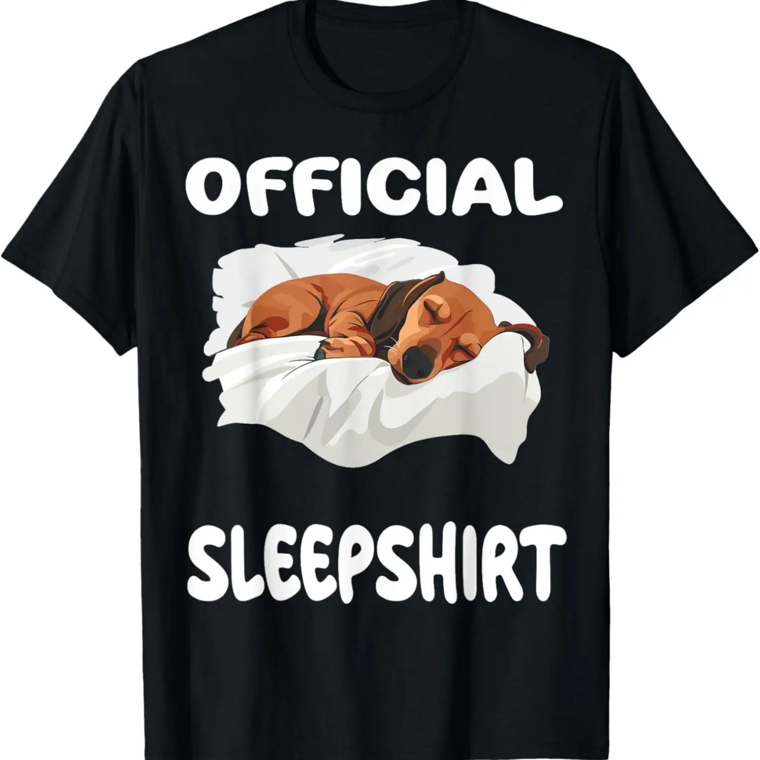 Dachshund Doxie Dog Official Sleepshirt Pajamas Nightgown T-Shirt S чёрный