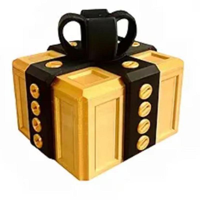 3D Printed Annoying Gift Box with Screws Take Apart Box to Get Gift Puzzle of Box Toy Surprise Funny Prank Christmas Gift Box