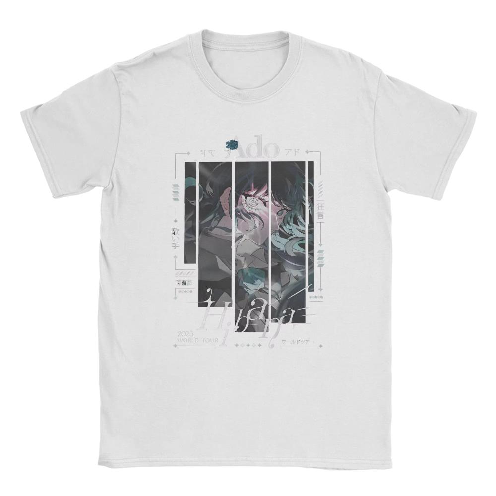 All Seasons Ado WORLD TOUR 2026 Hibana Mens and Womens Printed T Shirt for Unisex Cotton Tshirt Short Sleeve Fashion Clothing