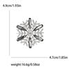 Rhinestone Snowflake Brooch for Women Unisex Pearl Flower Pins Banquet Party Backpack Gifts Jewelry Accessories