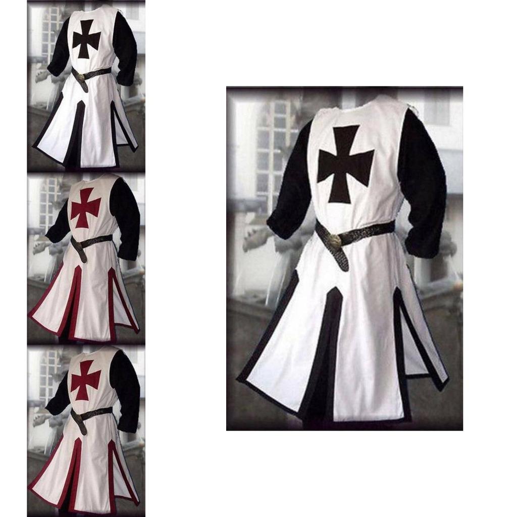 Stylish Medieval Templar Knight Crusader Surcoat Outfit Cosplay Costume