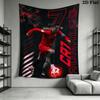 Tapestry Cristiano Ronaldo CR7, Dynamiczna Dekoracja Ścienna Piłkarza z Portugalii, Sportowa Sztuka Ścienna Wystrój Domu
