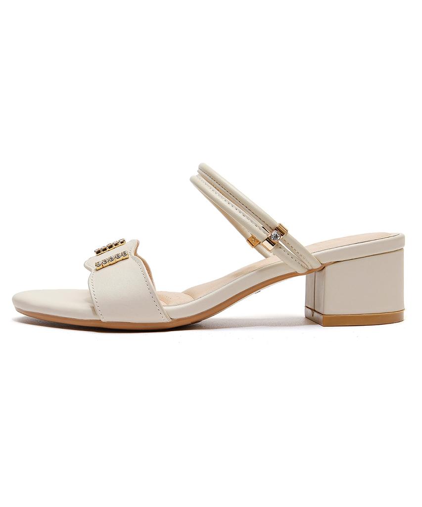 Saera Crystal Embellished Block Heel Sandals K56M602