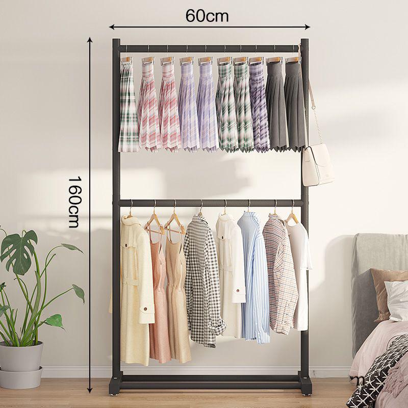 Space-Saving Dual-Layer Clothes Hanger & Drying Rack for Bedroom