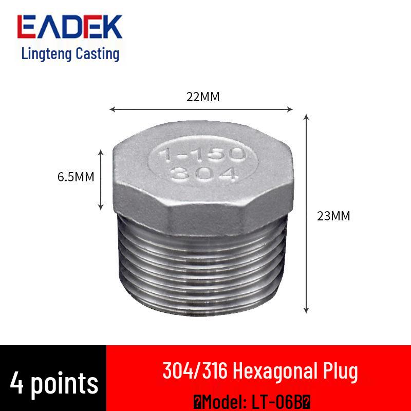 304 Stainless Steel Water Pipe Tee Connector 4-Point Inner/Outer Thread 316 Union Tap Accessory