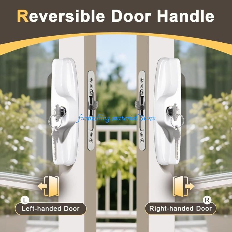 Y5GD Exterior Door Handle Set Cylinder Steel Includes Mounting Hardware China Mainland
