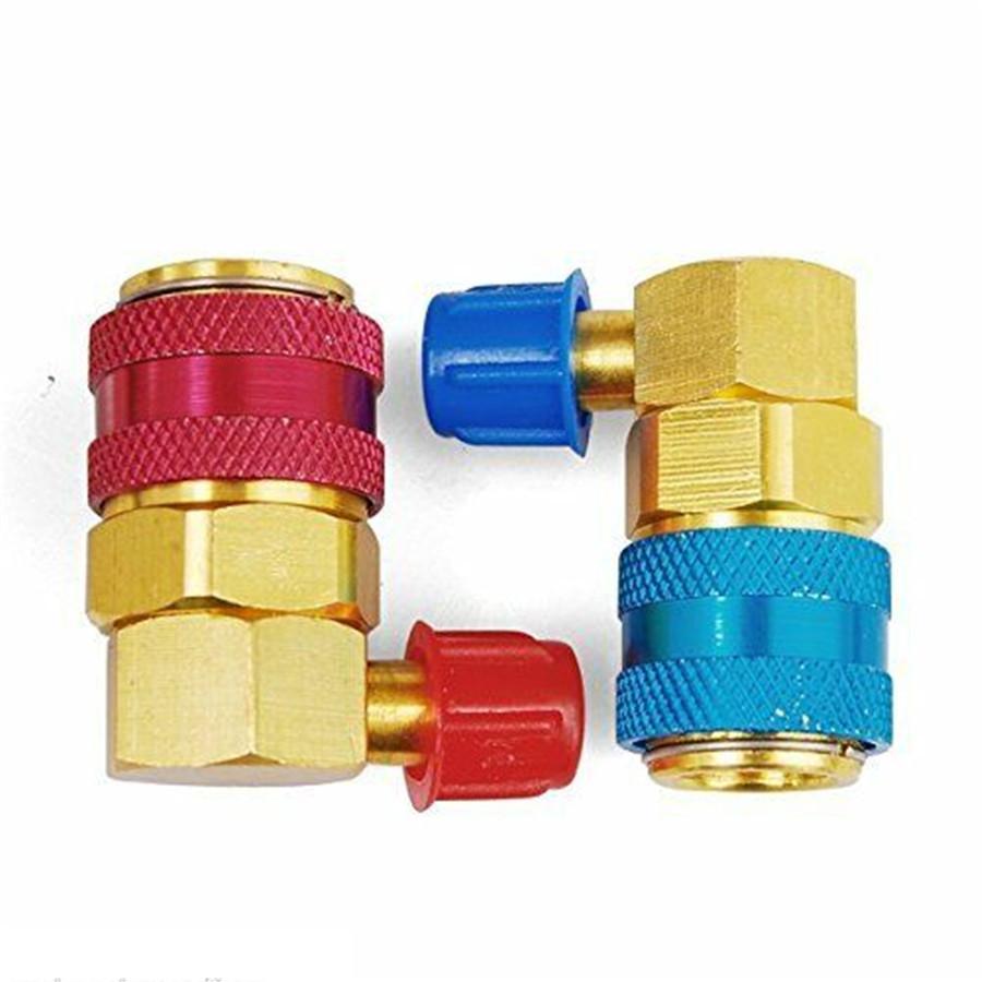 

Pair Car A/C R134a High Low Side Quick Coupler SAE Fitting Adapter