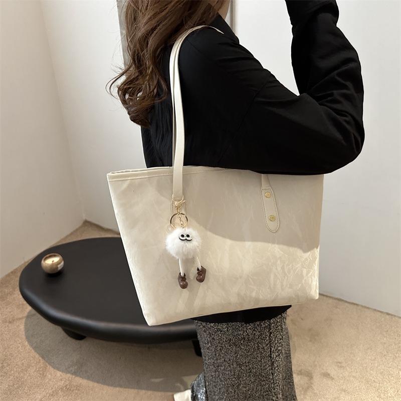 Trend simple commuter casual bucket bag new early autumn trend fashionable large capacity tote shoulder bag