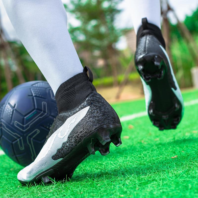 Fotballsko for barn Høytopp utendørs spiker Stor størrelse Sportsfotballsko for menn