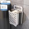 Bathroom Folding Dirty Clothes Storage Basket Wall Mounted Hanging Portable Punch-Free Clothes Bucket Organizer Laundry Basket