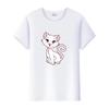 Cute Disney Marie Cat Cartoon Women Tees Summer Tops Aesthetic White Short Sleeve Girl T-Shirts Plus Size Clothing Mens Blouses