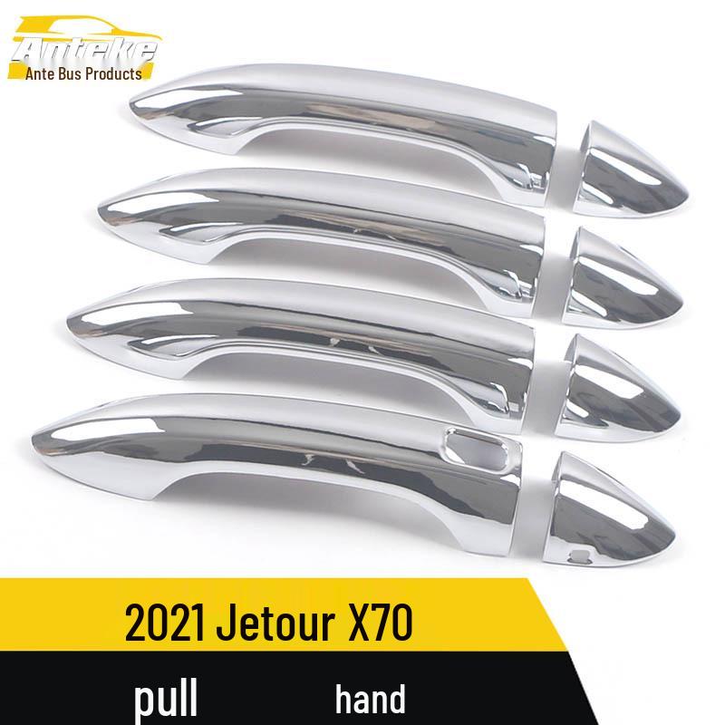 Suitable for 21 Jetour X70 models: Chrome Door Handle Covers and Trim Strips Car Accessories