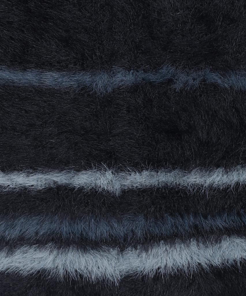 XTONZ Xta095 Striped Soft Hairy Beanie (Black)