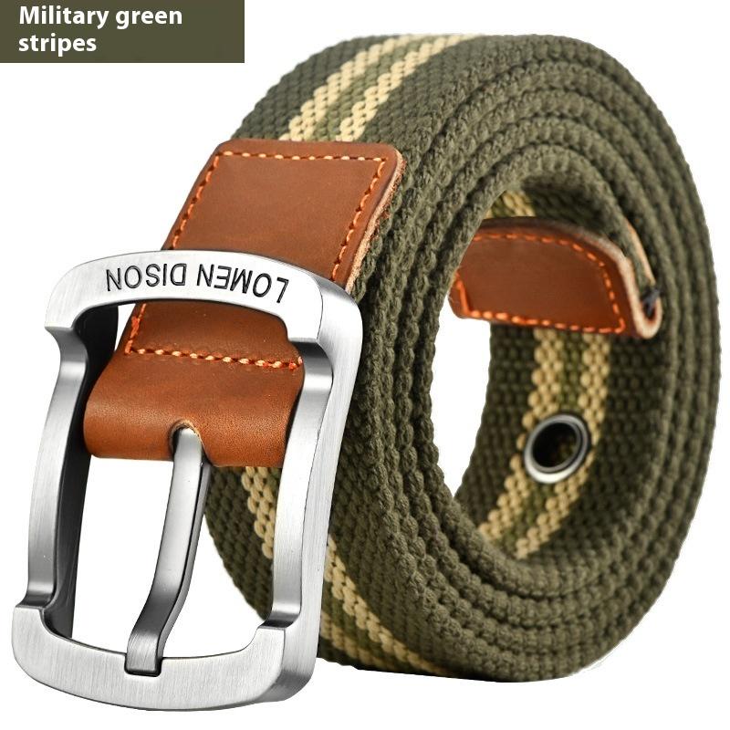 Canvas Belts for Men and Women, Casual Belts, Korean Style Student Pin Buckle Belts