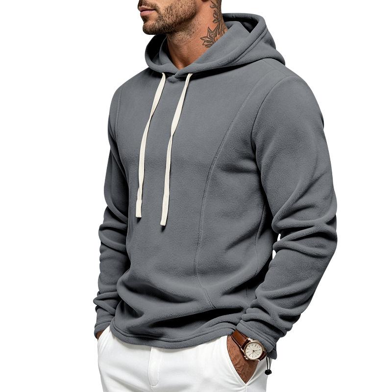 Men S Fleece Hooded Long Sleeve Sweatshirt For Autumn Outdoor Sports
