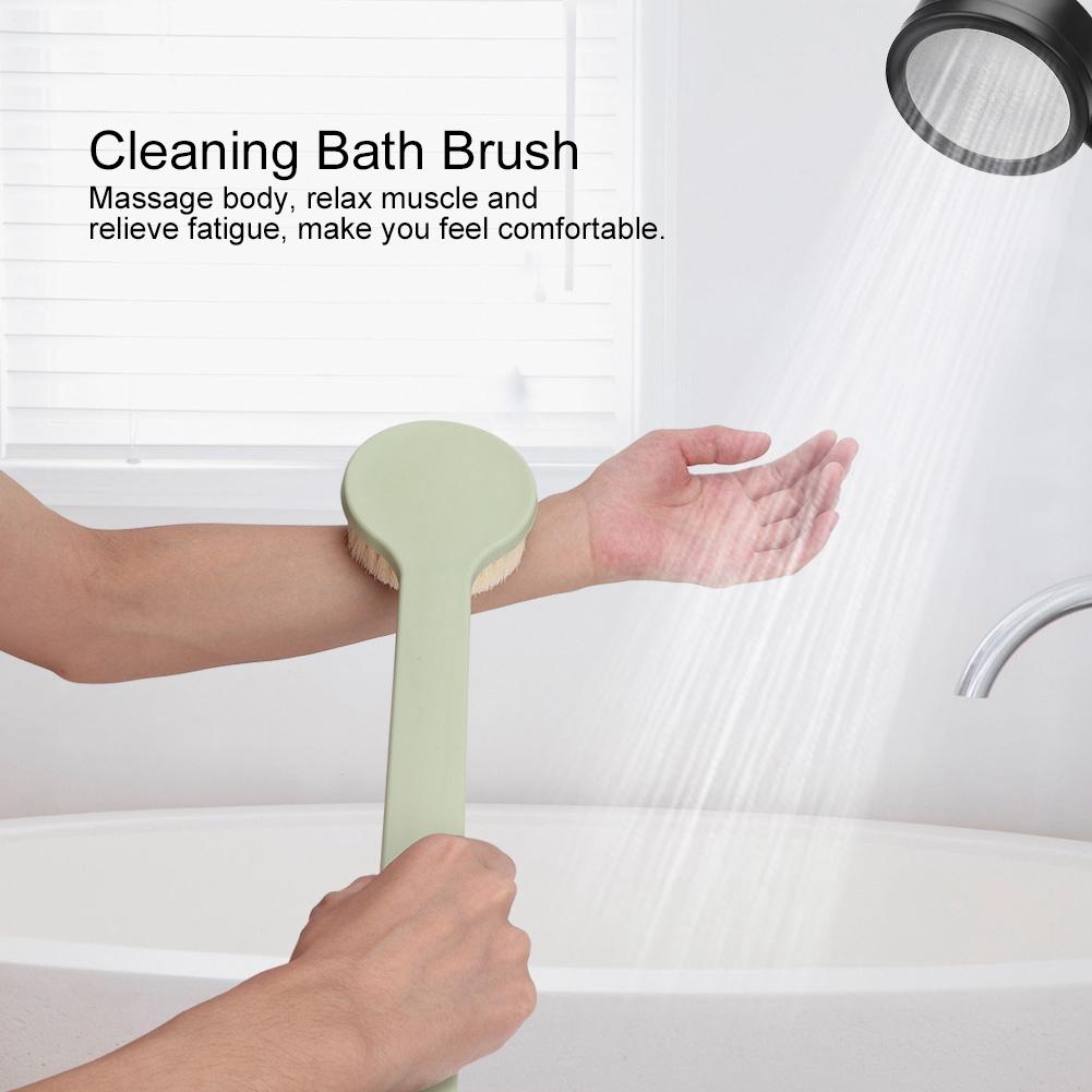Handle Soft Hair Bath Brush Skin   Clning Exfoliating Body Scrubber Shower Brush