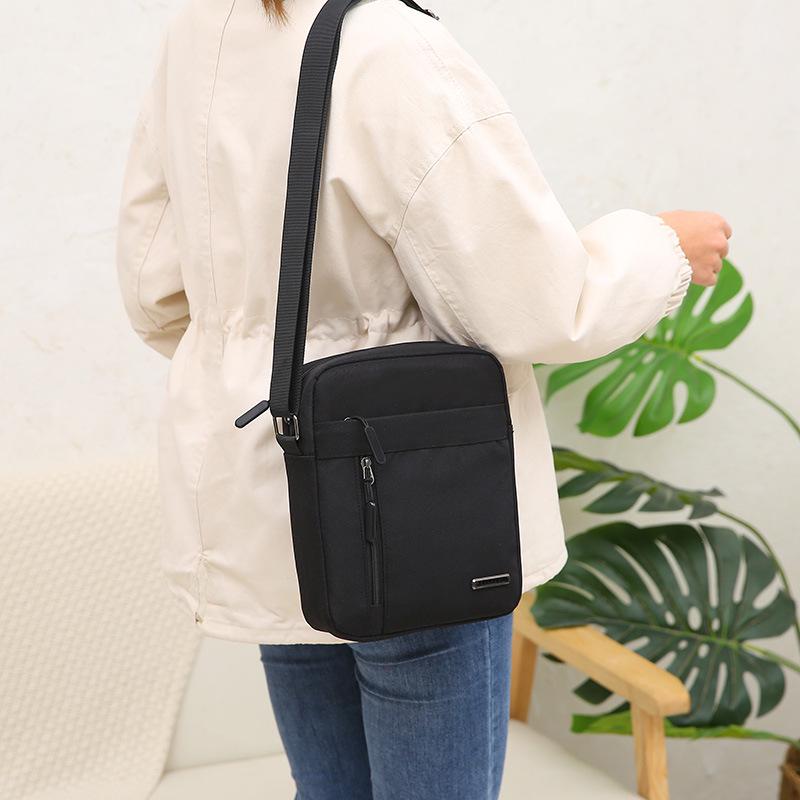 Men's Nylon Business Travel Crossbody Bag - Large Capacity Korean Style Shoulder Handbag