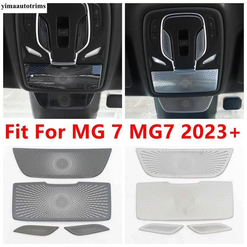 Roof Reading Lights Lamps Frame Panel Decoration Cover Trim Stainless Steel Accessories Interior Fit For MG 7 MG7 2024 2025