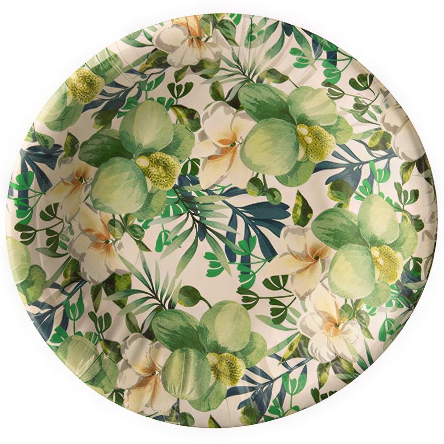 Talerz Papierowy Głęboki "Tropic" 19 Cm 50 Szt.