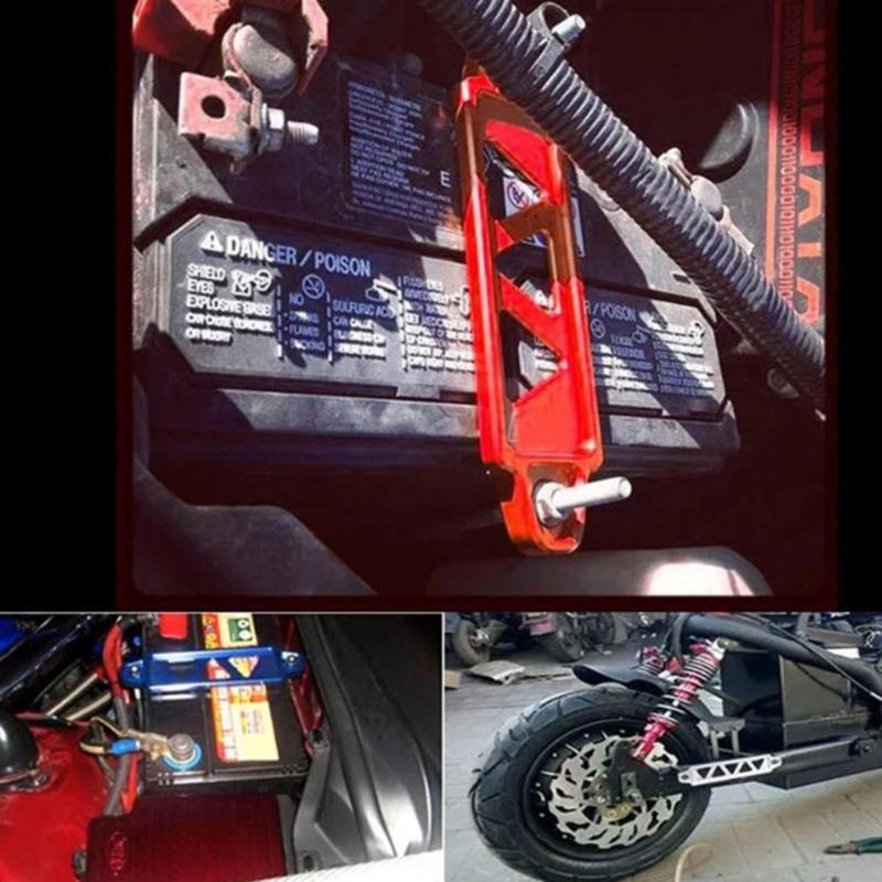 Aluminum Engine Battery Mounting Bracket 5 Hole Triangle Structure Universal Secure Fixation Easy To Use for Vehicles